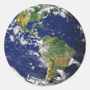 Sticker Rond Marbre bleu