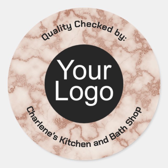 Sticker Rond Marbre Brown rustique (Devant)