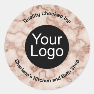 Sticker Rond Marbre Brown rustique