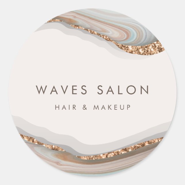 Sticker Rond Marbre d'Agate (Devant)