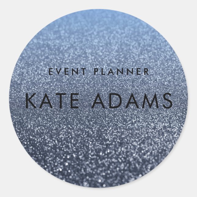 Sticker Rond Marbre doré brillant Marine noire Abstrait (Devant)