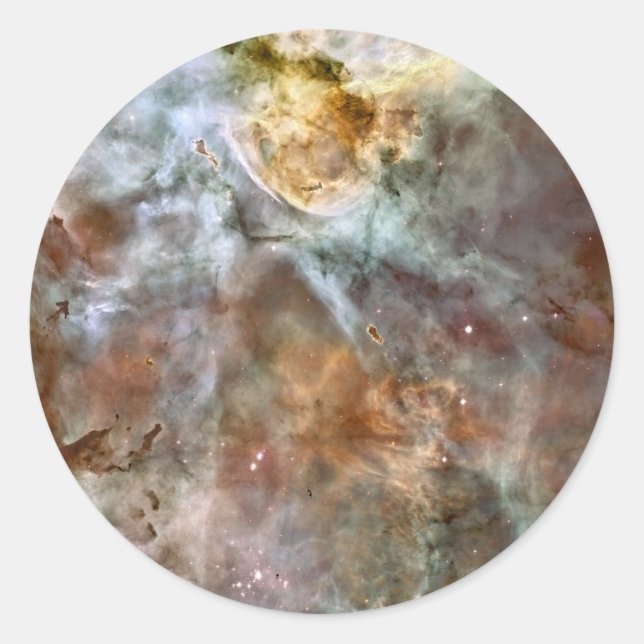 Sticker Rond Marbre pastel dans la marina Nebula (Devant)