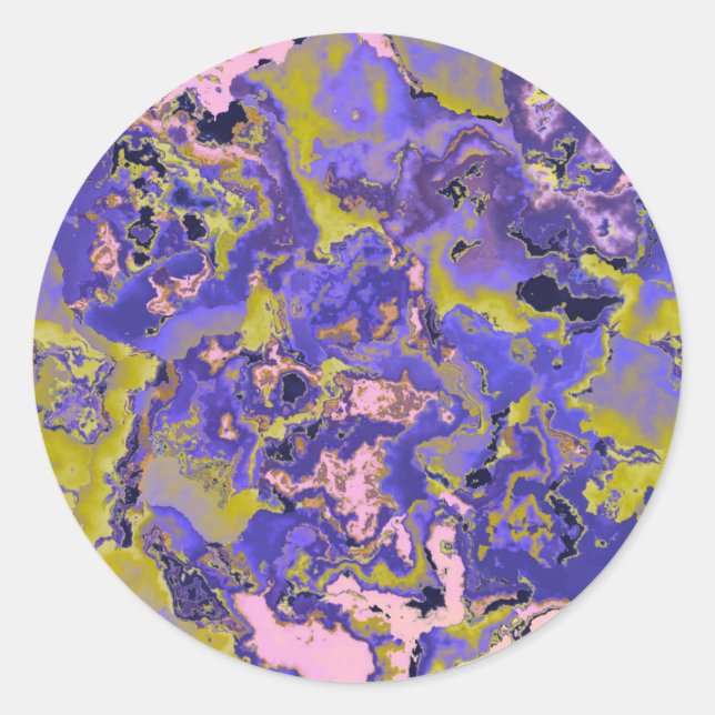 Sticker Rond Marbre Radioactif (Devant)