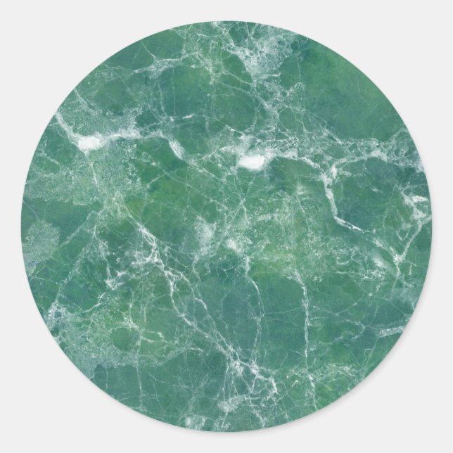 Sticker Rond Marbre vert (Devant)