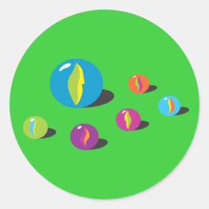 Sticker Rond Marbres cool