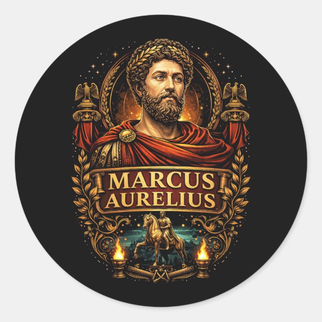 Sticker Rond Marc Aurèle (Devant)