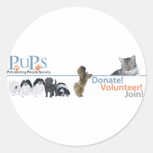 Sticker Rond Marchandise de logo de PUPs