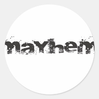 Sticker Rond Marchandise officielle du logo Mayhem