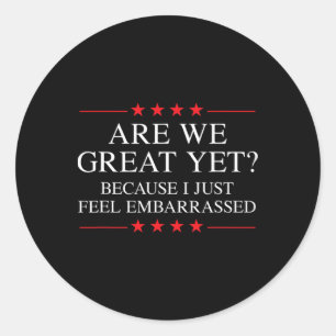 Sticker Rond Marchandises Anti Trump Pour Les Libéraux Et Progr