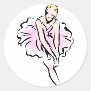 Sticker Rond Marchandises de ballet Dancer