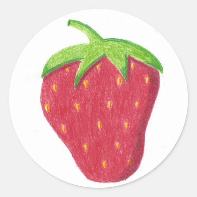 Sticker Rond Marchands de fraises (Devant)