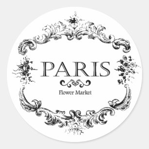 Sticker Rond Marché aux fleurs de Paris