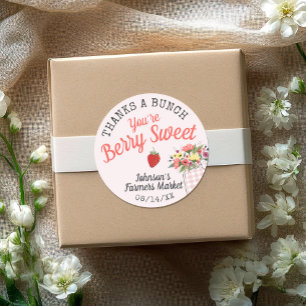 Sticker Rond Marché de producteurs Berry Sweet Remerciements po