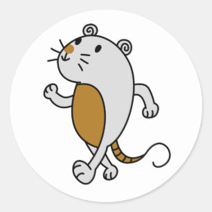 Sticker Rond Marche de souris