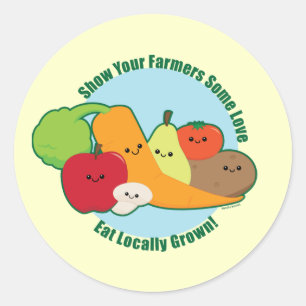 Sticker Rond Marché des agriculteurs