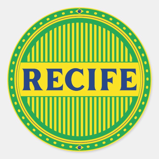 Sticker Rond Marche des fiertés de Recife – Identité brésilienn (Devant)