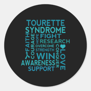 Sticker Rond Marche du ruban de sensibilisation au syndrome de