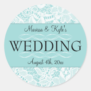 Sticker Rond Marche Favor avec Accents de dentelle