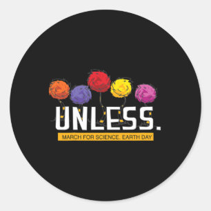 Sticker Rond Marche Pour Le Jour des terres Scientifique