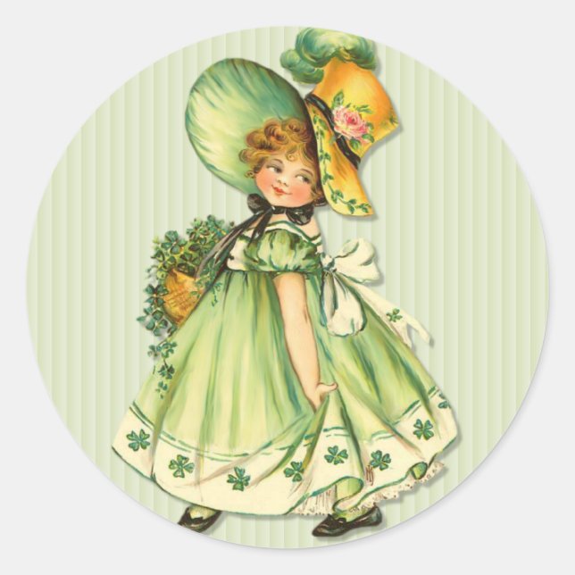 Sticker Rond Marche Shamrock irlandaise (Devant)