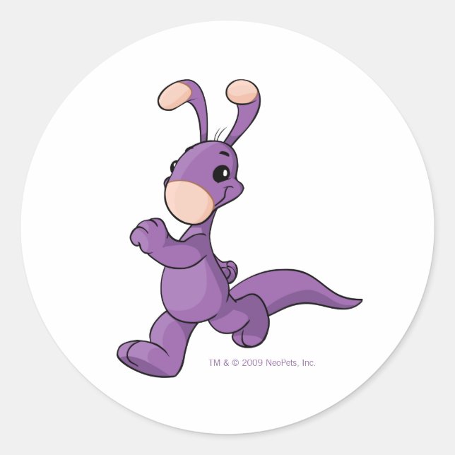 Sticker Rond Marche violet Blumaroo (Devant)