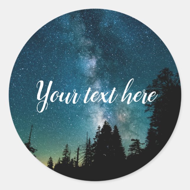 Sticker Rond Marcher avec les étoiles (Devant)