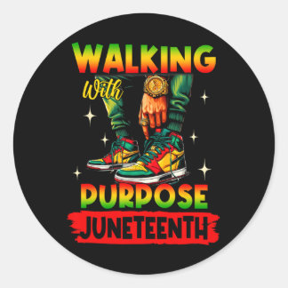 Sticker Rond Marcher Avec Objectif 10E Étape" Dans Junetee