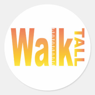 Sticker Rond Marcher Haut
