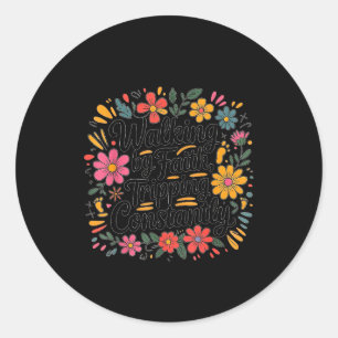Sticker Rond Marcher par la foi en trébuchant constamment Coupl