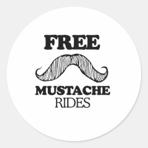 STICKER ROND MARCHES DE MUSTACHE GRATUITES