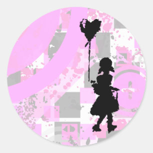 Sticker Rond marchez votre coeur