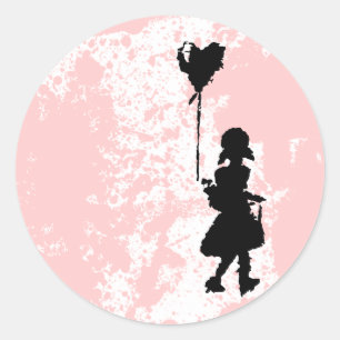 Sticker Rond marchez votre coeur