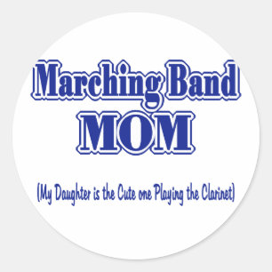 Sticker Rond Marching Band Maman/ Clarinet