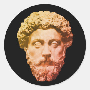 Sticker Rond Marcus Aurelius