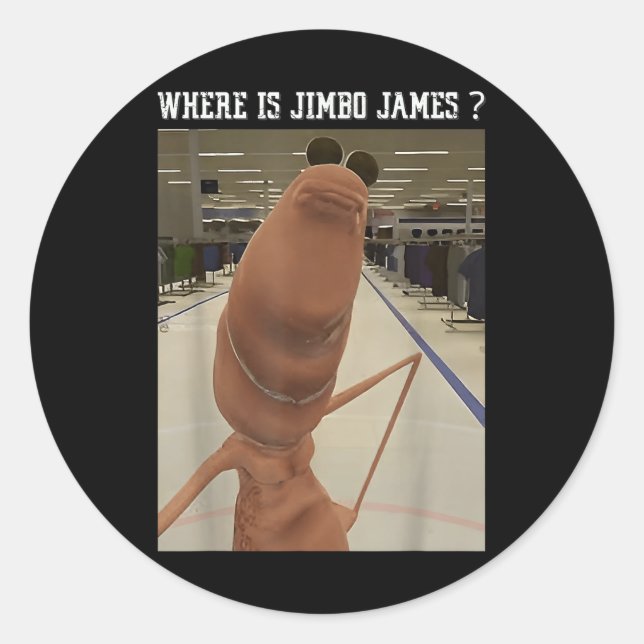 Sticker Rond Marcus Le Ver Où Est Jimbo James Meme  (Devant)