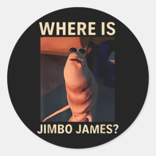 Sticker Rond Marcus le ver où est Jimbo James Mème drôle