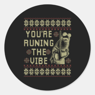 Sticker Rond Marcus Le Ver Ruinez L'Atmosphère Noël Moche