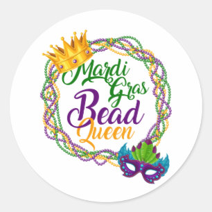 Sticker Rond Mardi Carnaval Mardi Carnaval