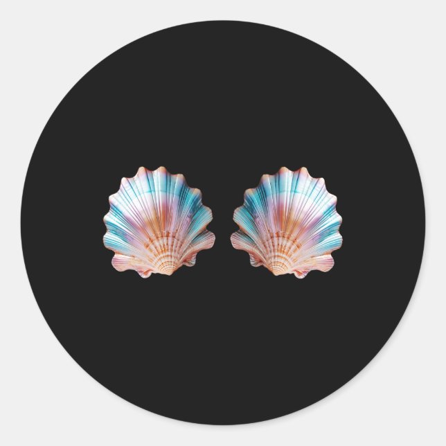Sticker Rond Mardi du carnaval de Mermaid Mardi Gras (Devant)
