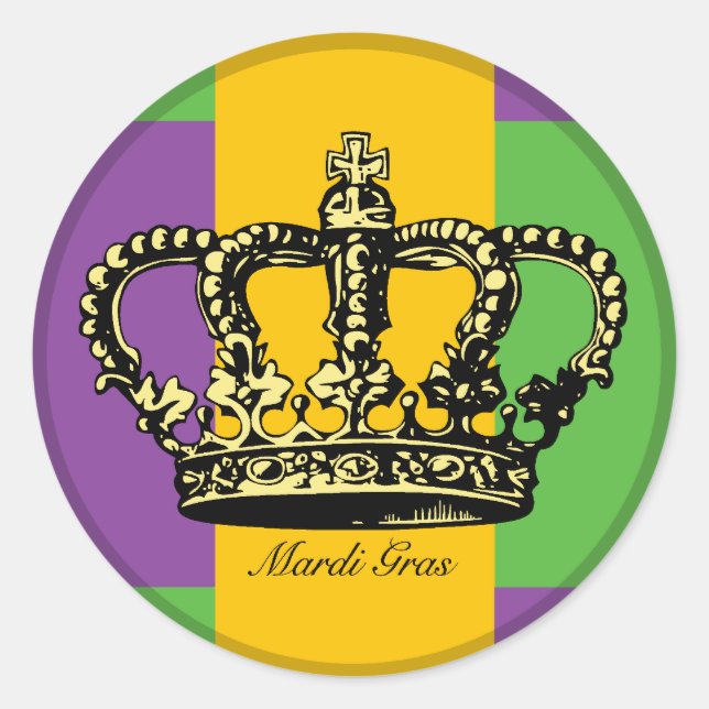 Sticker Rond Mardi Gras (Devant)