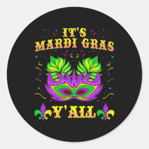 Sticker Rond Mardi Gras Chemises pour femmes Hommes C'est Mardi