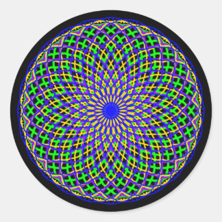 Sticker Rond Mardi Gras Folie