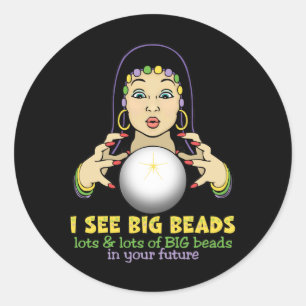Sticker Rond Mardi Gras Fortune