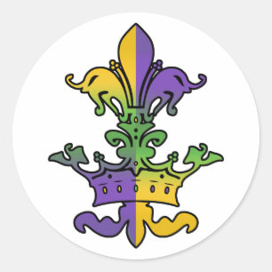 Sticker Rond Mardi Gras Pourcentage