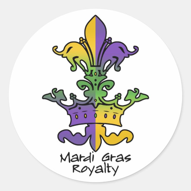 Sticker Rond Mardi Gras Pourcentage (Devant)