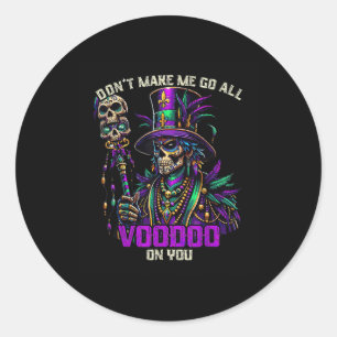 Sticker Rond Mardi Gras Prêtre sorcière Docteur Voodoo Sur Vous
