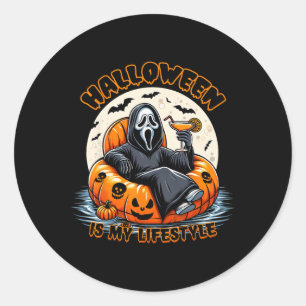 Sticker Rond Mardi Gras Skeleton perles Bling Funny Outfit Men