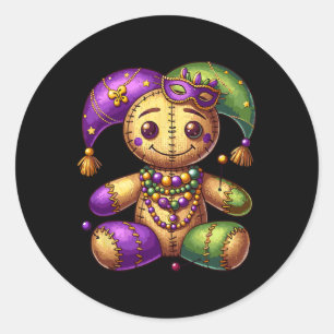Sticker Rond Mardi Gras sorcière Docteur Goth Costume Hommes Fe
