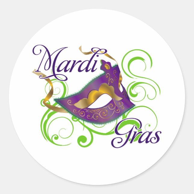 Sticker Rond MardiGras (Devant)