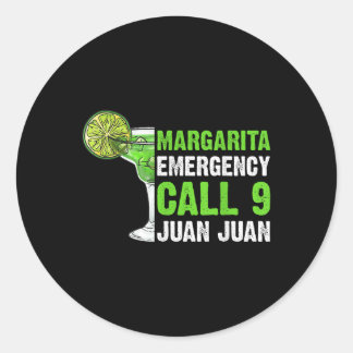 Sticker Rond Margarita Appel d'urgence 9 Juan Juan Shirt
